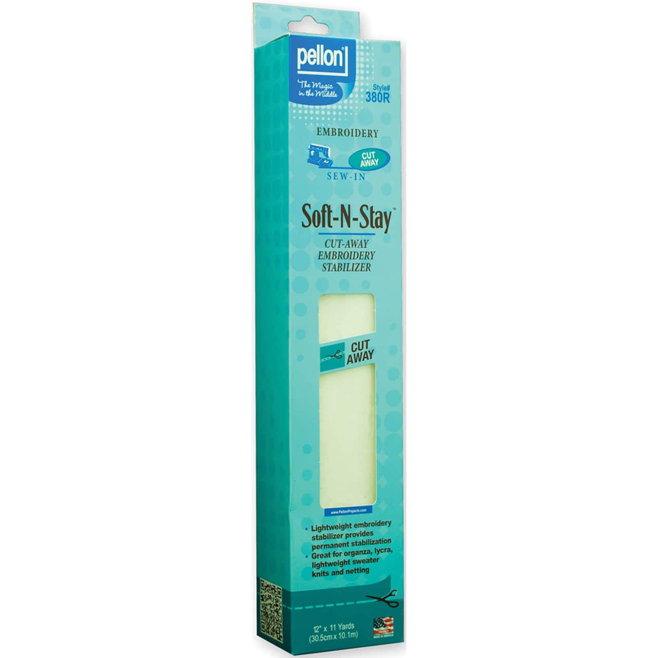 Pellon® Soft-N-Stay™ Cut Away Embroidery Stabilizer, 12'' x 11yd.